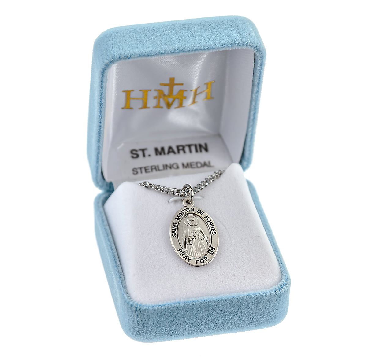 Patron Saint Martin De Porres Oval Sterling Silver Medal