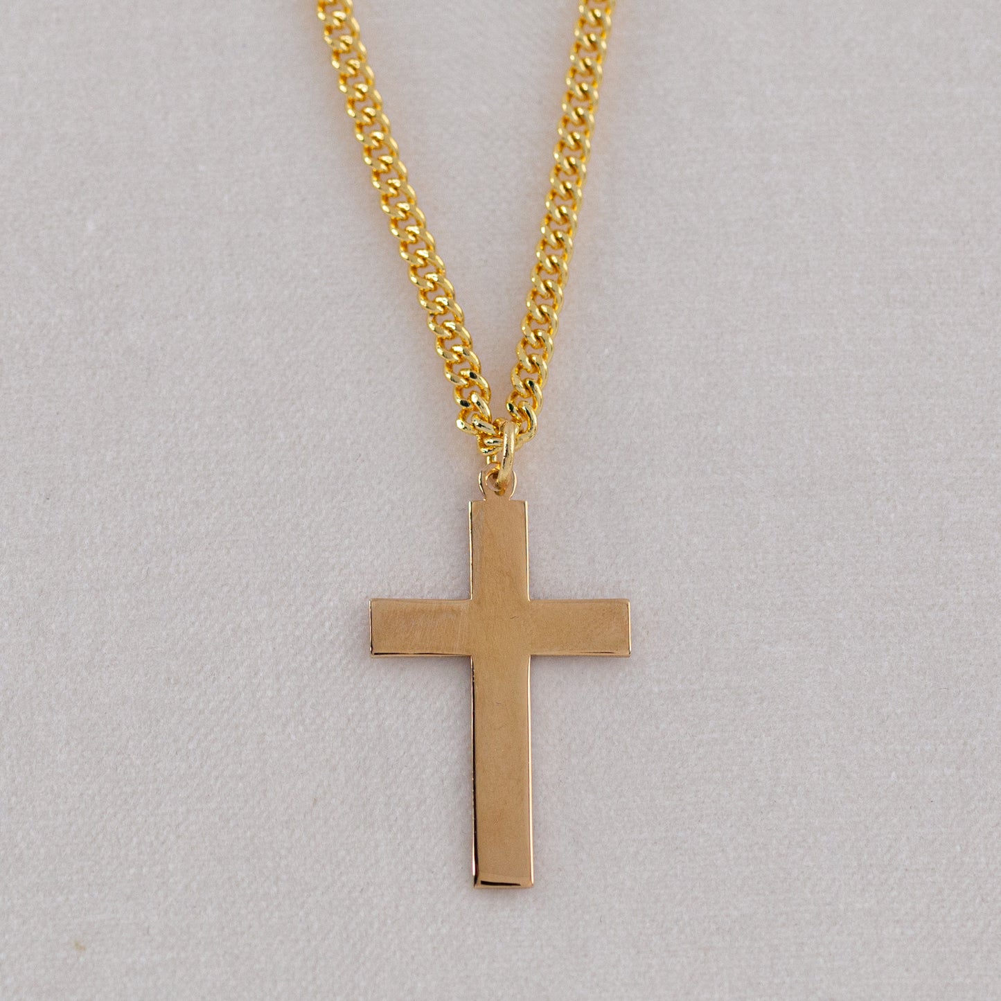 High-Polished Latin Cross Necklace