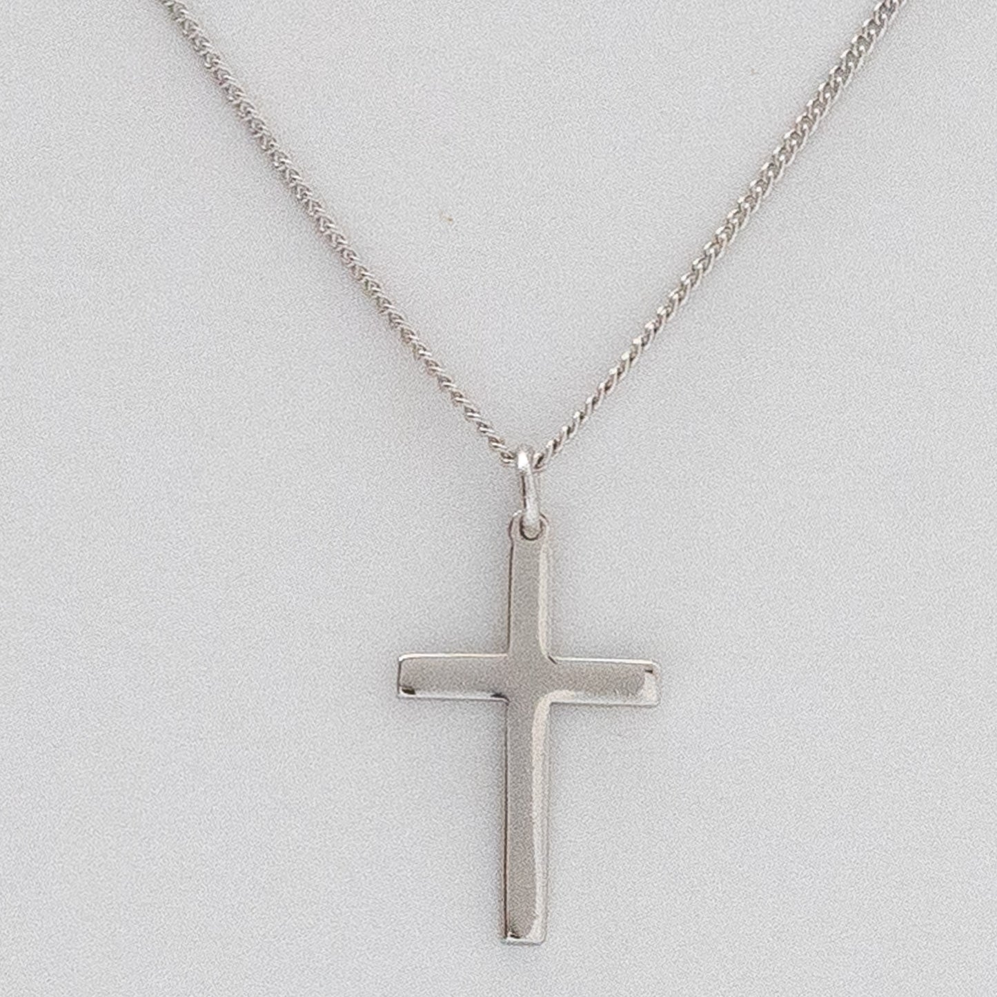 High-Polished Latin Cross Necklace