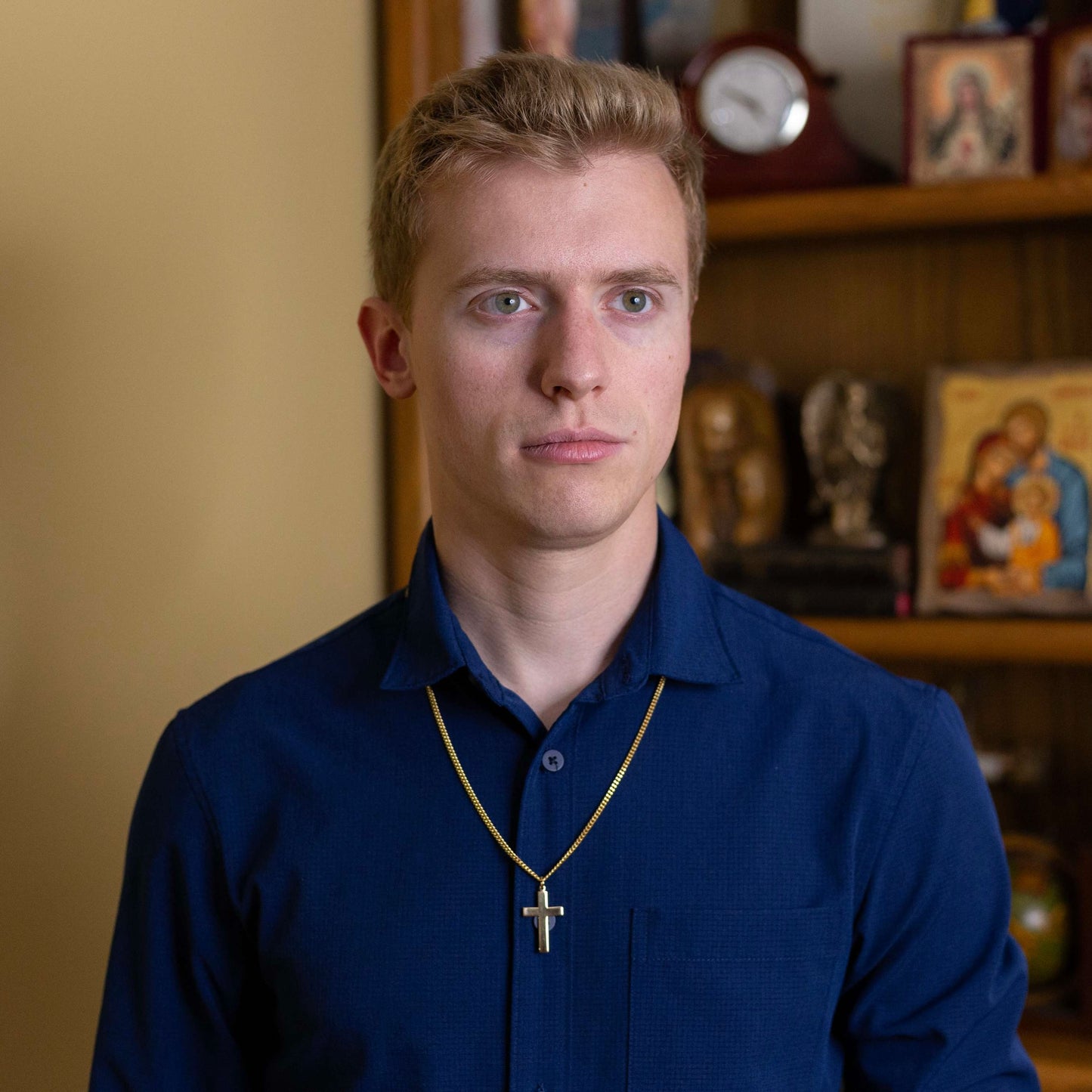 High-Polished Latin Cross Necklace