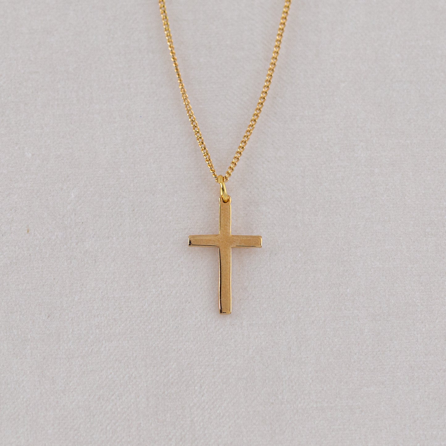 High-Polished Latin Cross Necklace