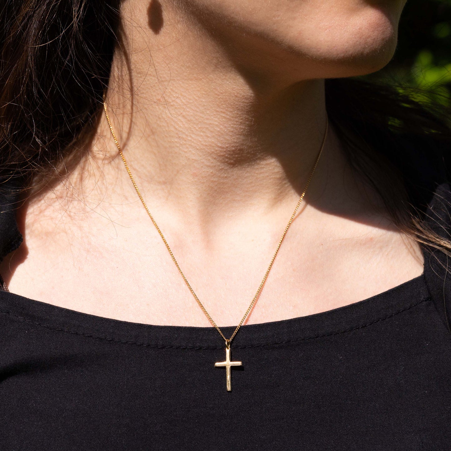 High-Polished Latin Cross Necklace