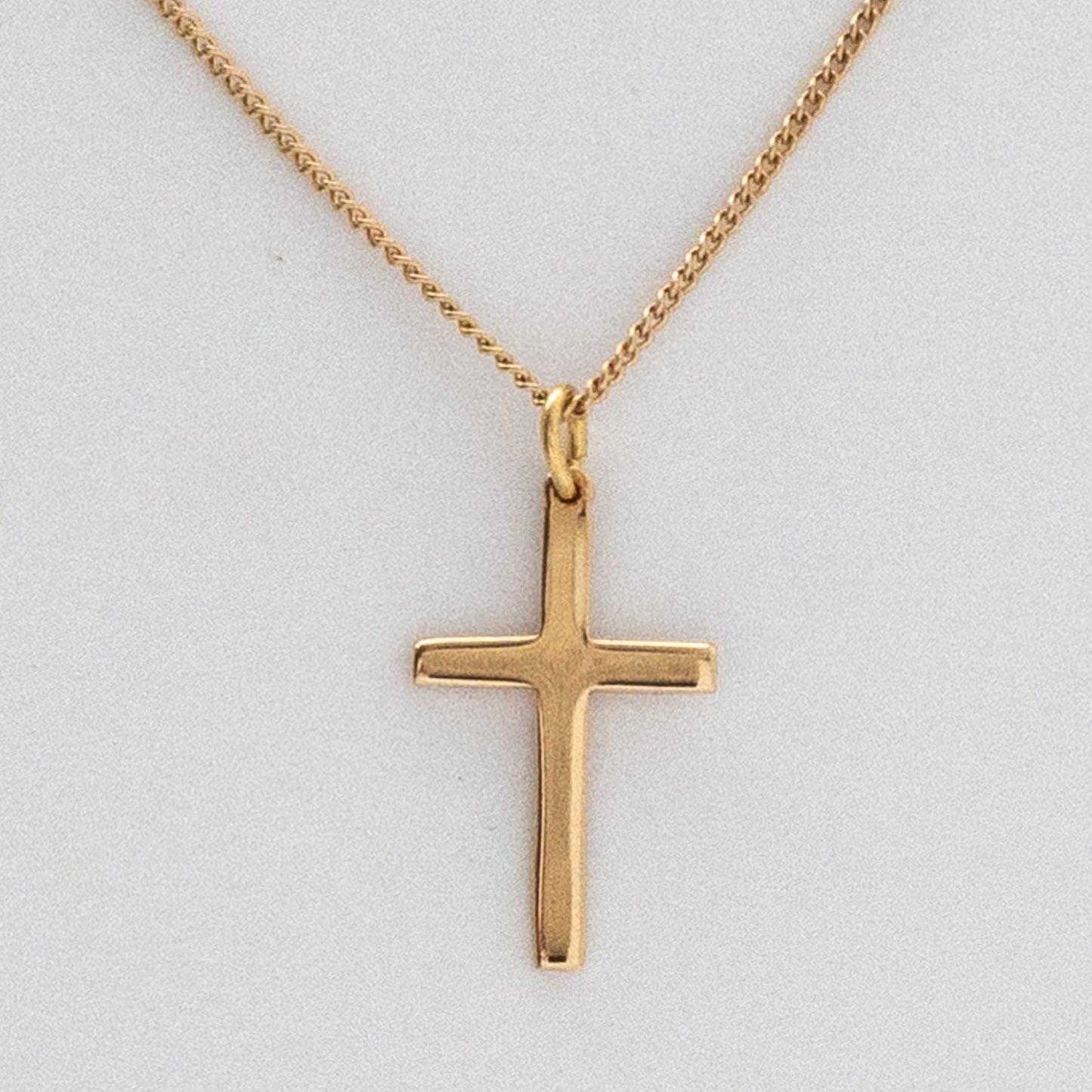 High-Polished Latin Cross Necklace