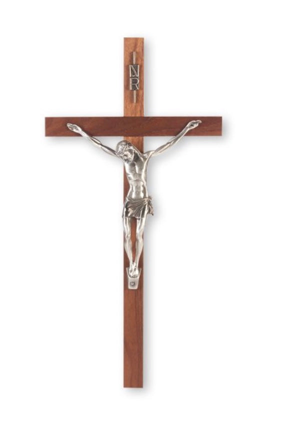 13" Genuine Walnut Wall Crucifix
