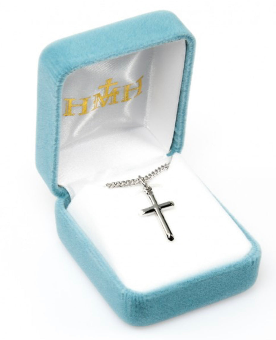 High Polished Simple Cross Necklace