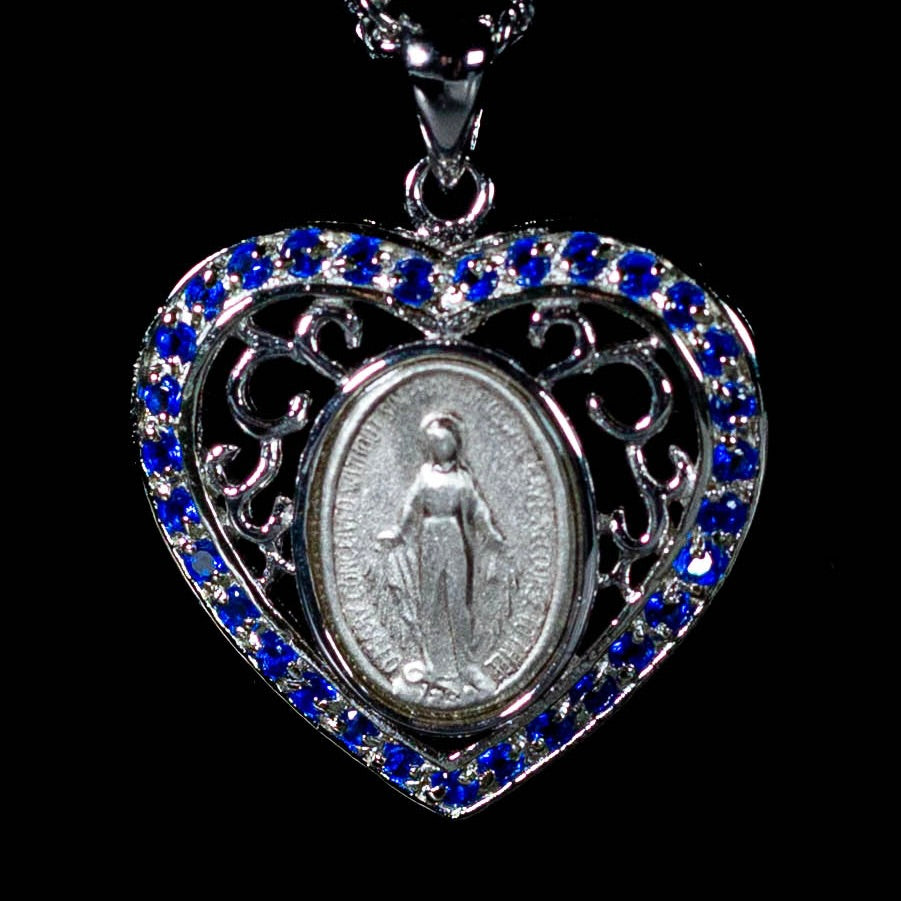 Crystal Heart Miraculous Medal
