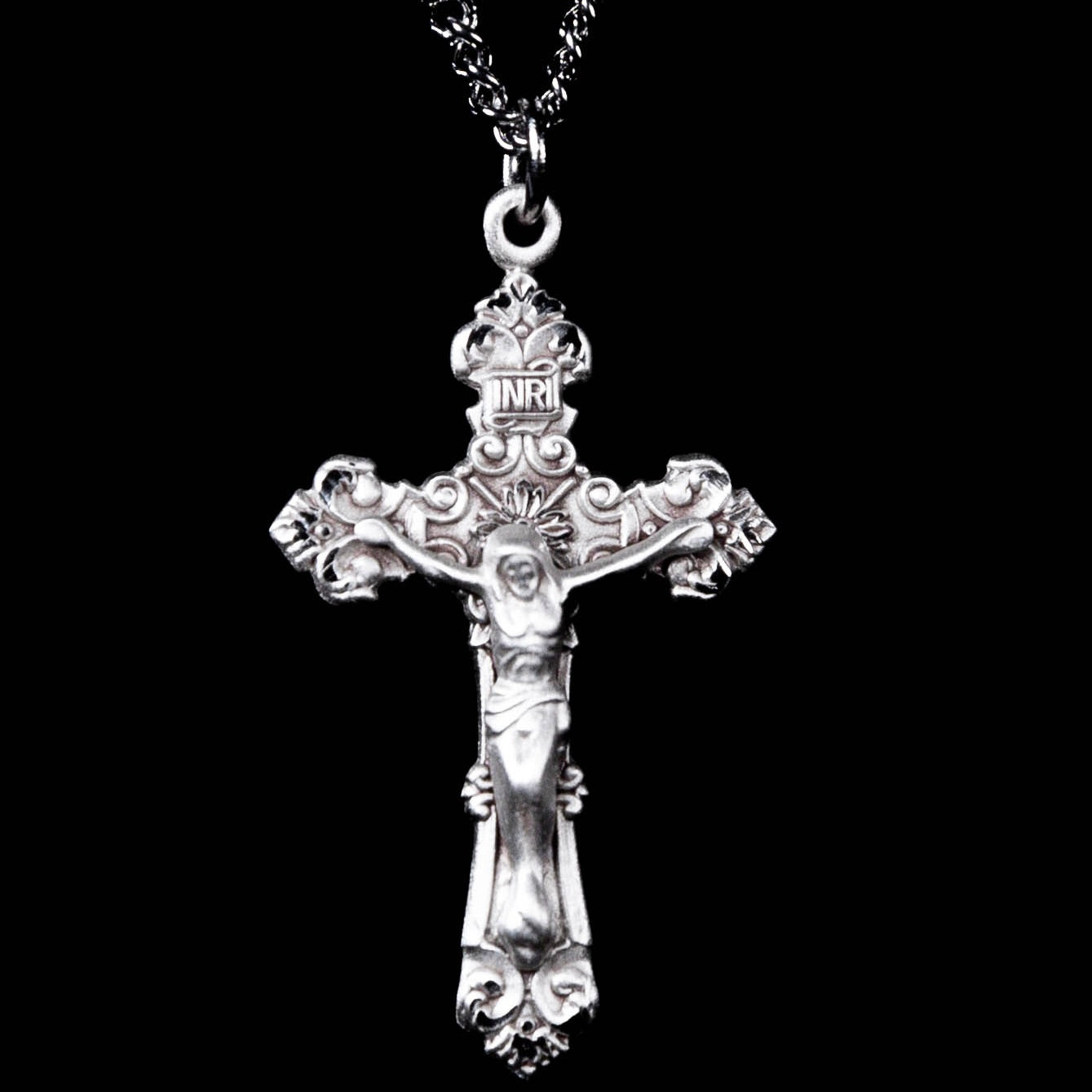 Fancy Filigree Crucifix Necklace