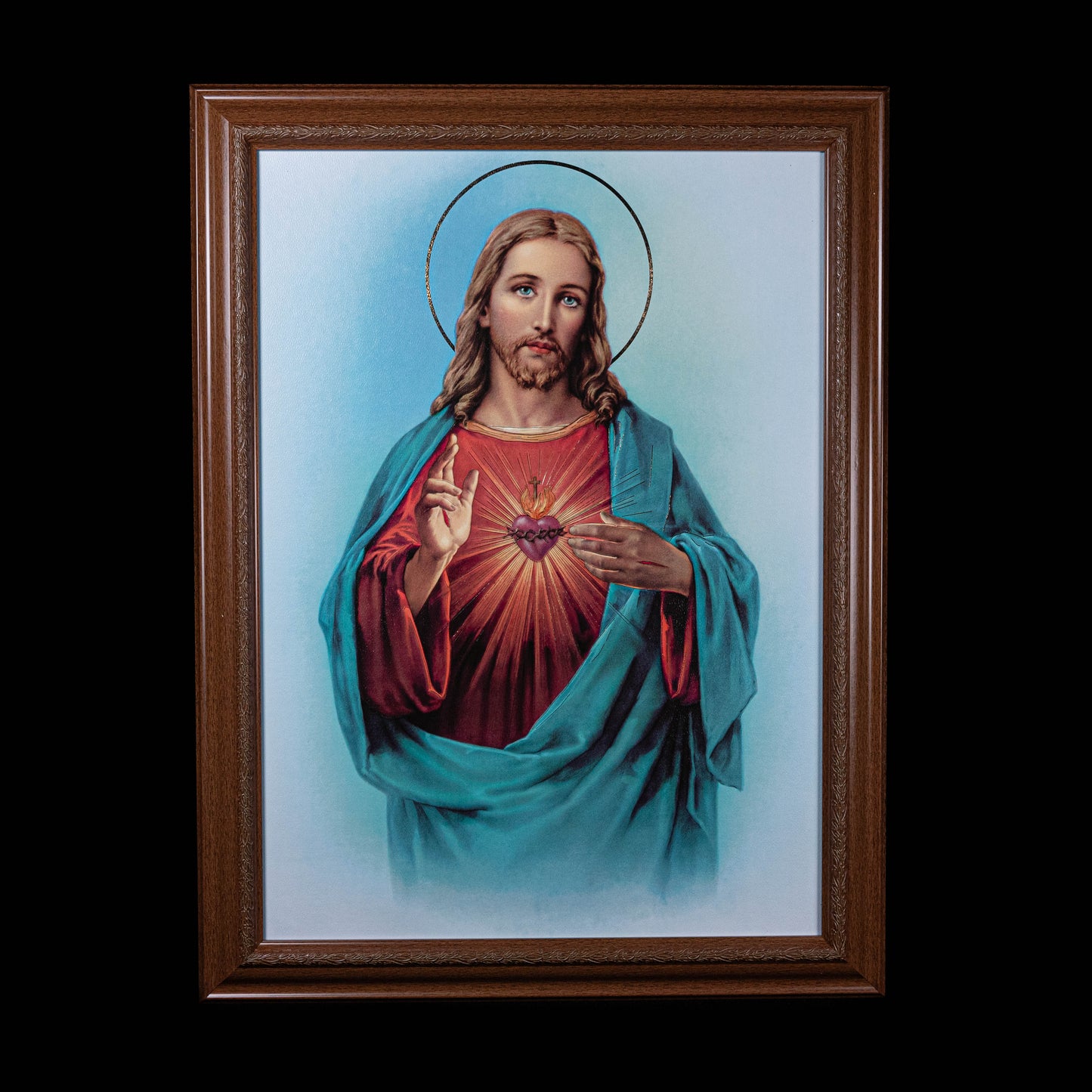 23.5" x 31" Sacred Heart Painting