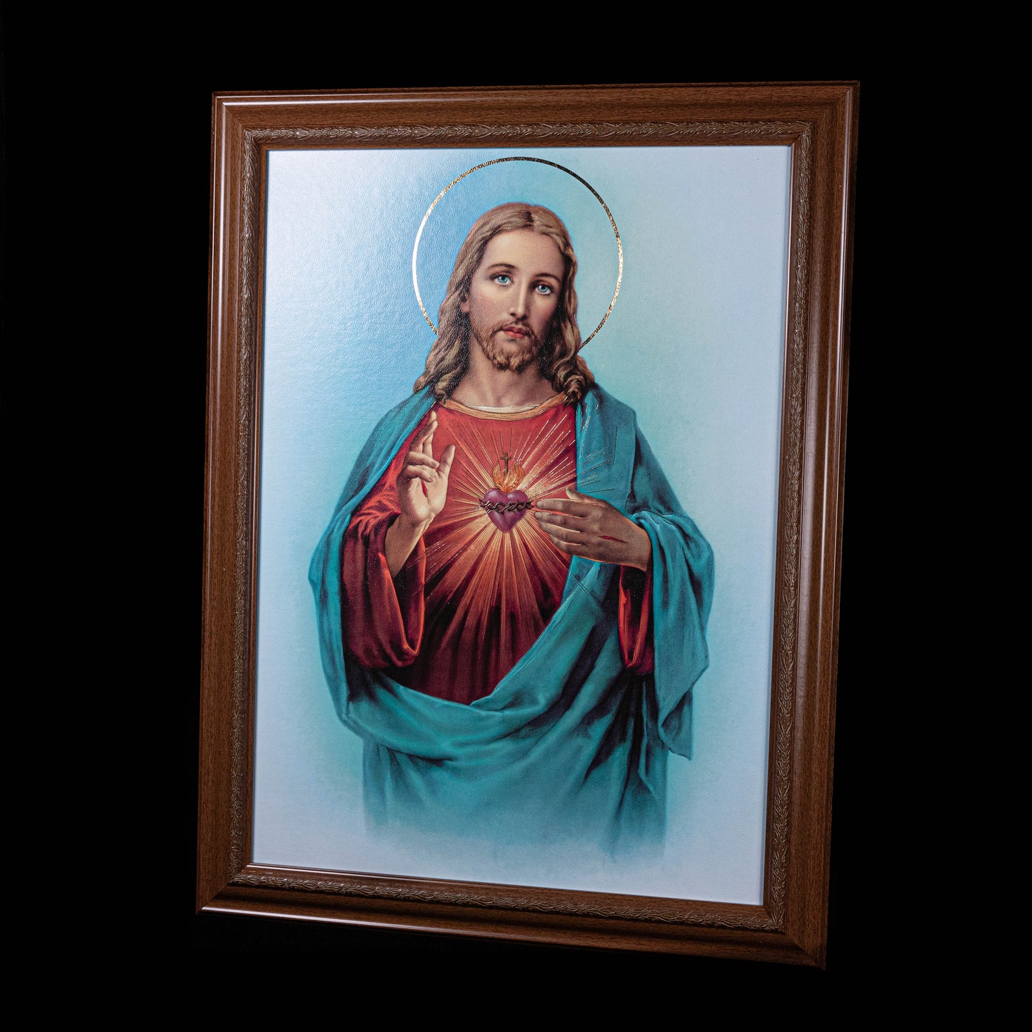 23.5" x 31" Sacred Heart Painting