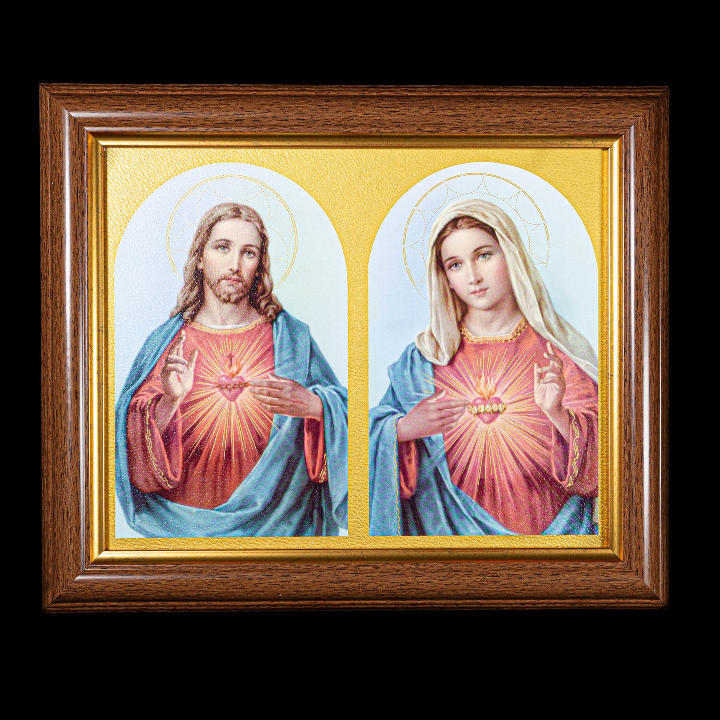 Sacred Hearts of Jesus and Mary, Fine Textured Art