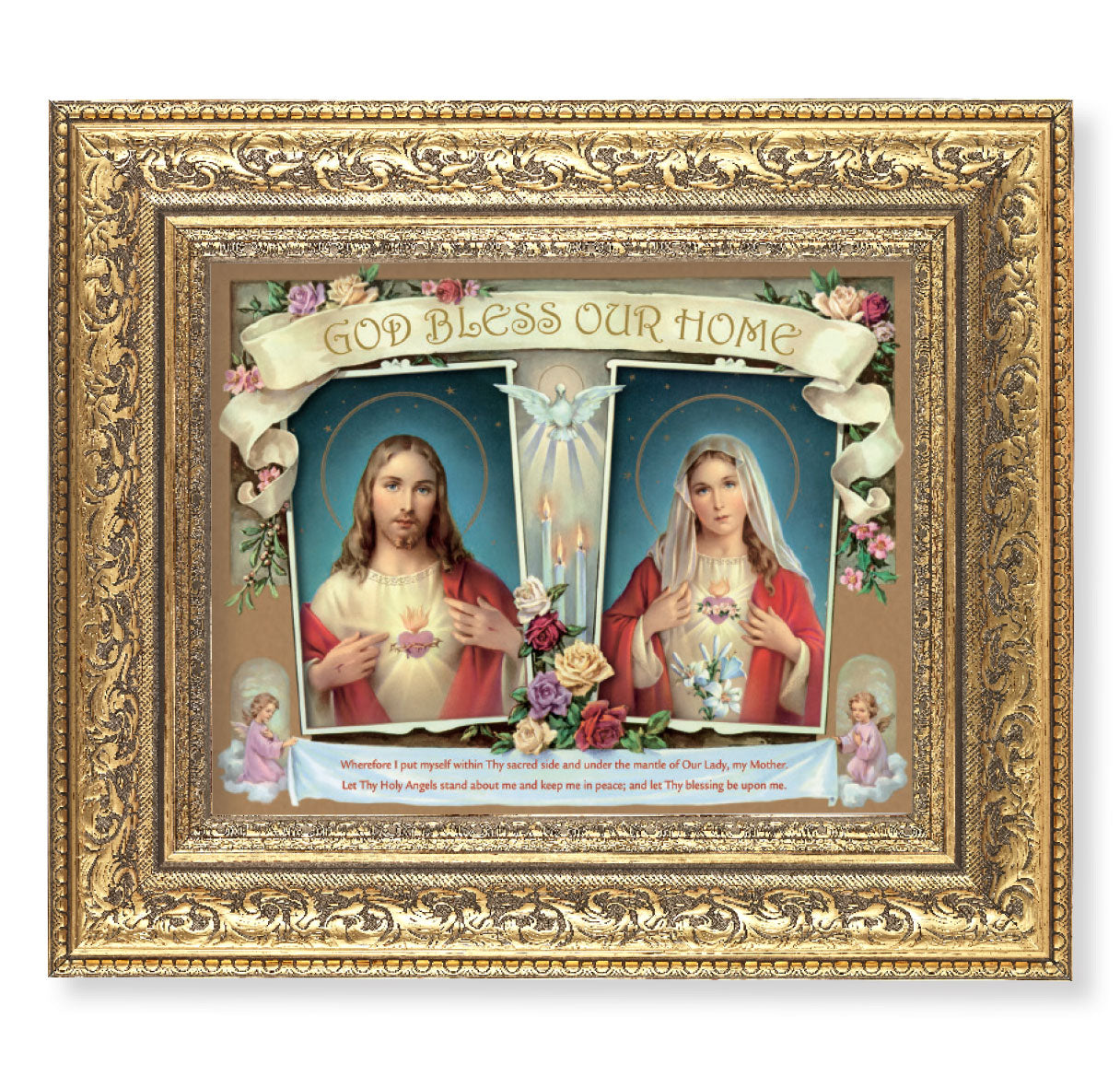 House Blessing Painting: Sacred Heart of Jesus and Immaculate Heart of Mary