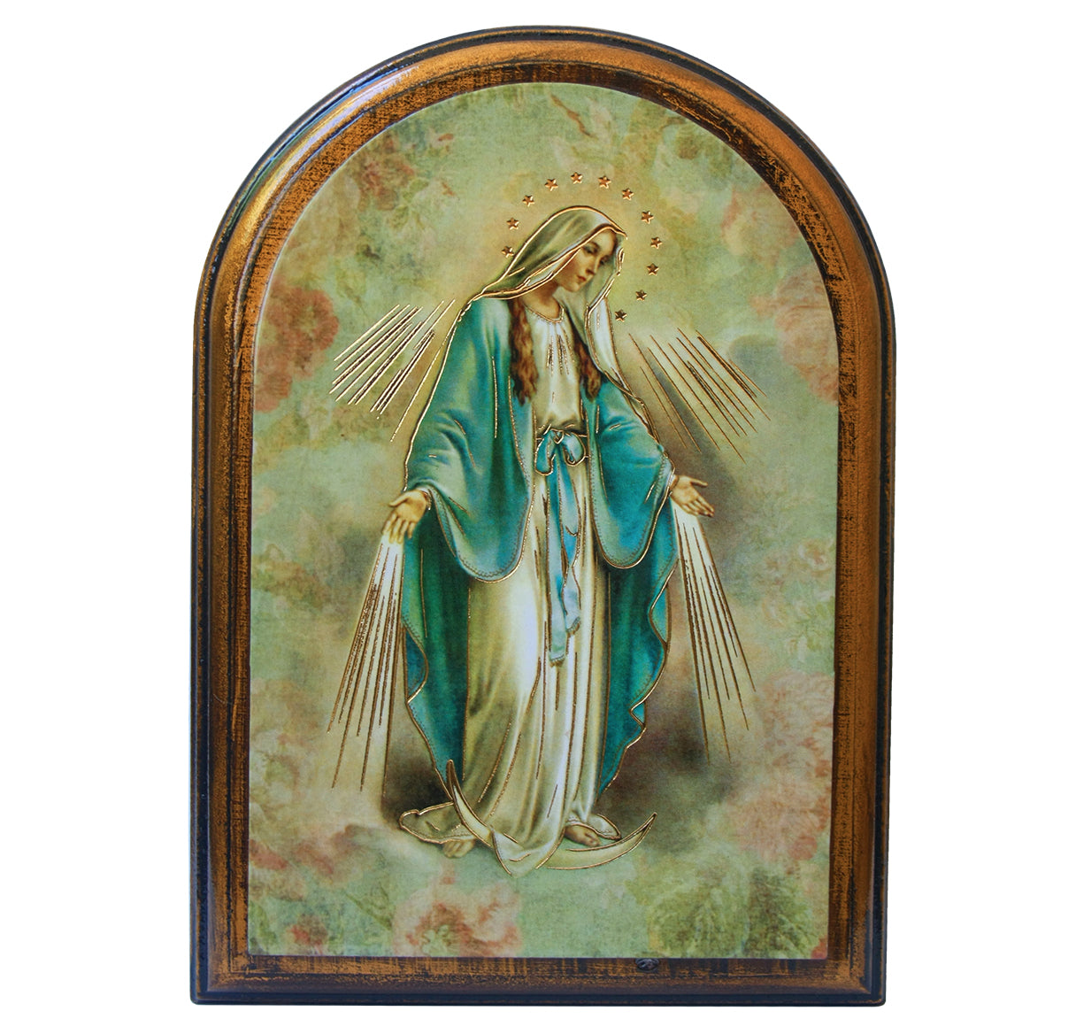 Our Lady of Grace Wood Plaque