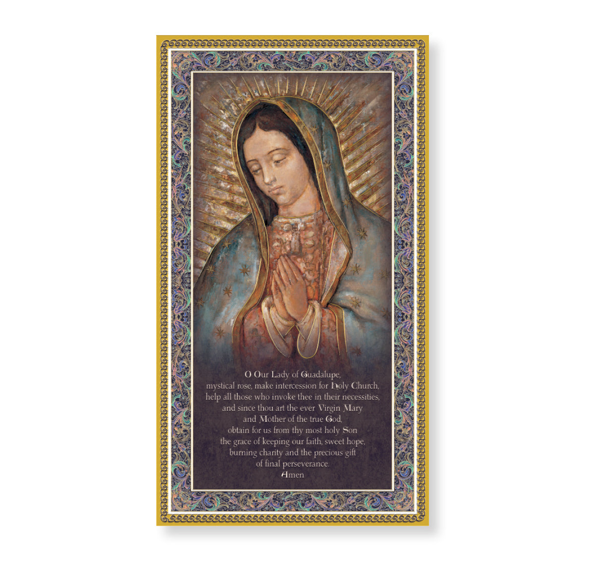 5" x 9" Our Lady of Guadalupe Gold Foil Wood Plaque