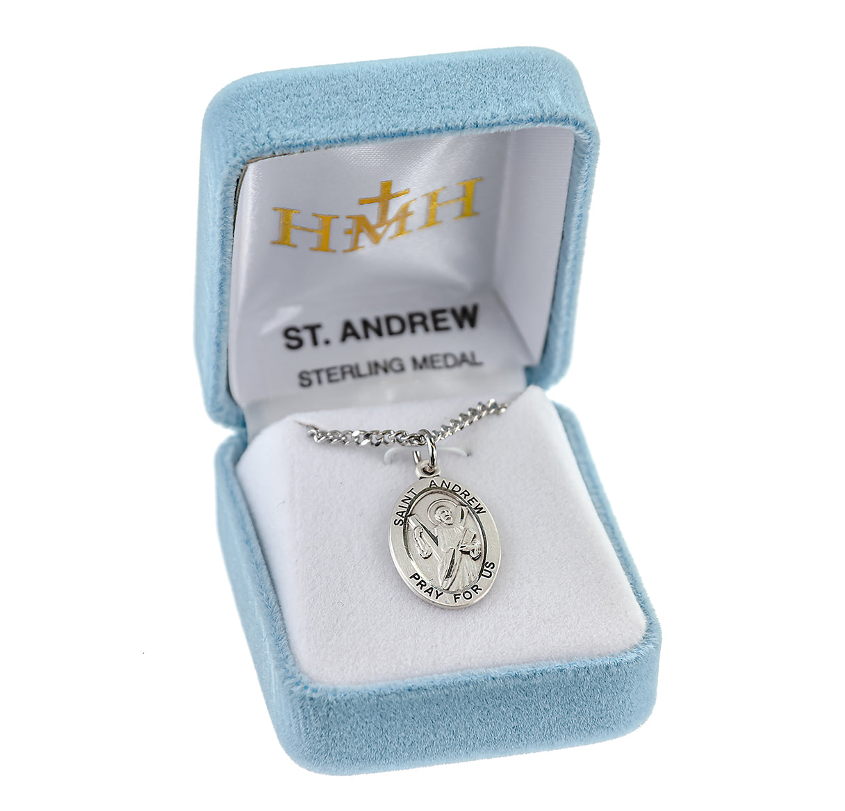 Patron Saint Andrew Oval Sterling Silver Medal