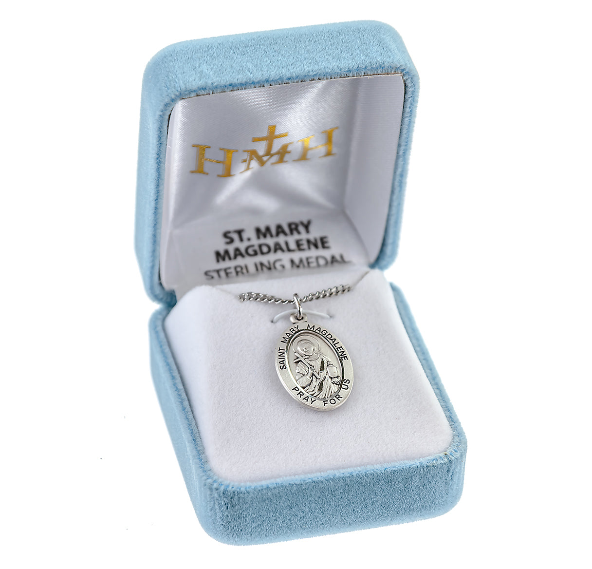 Patron Saint Mary Magdalene Oval Sterling Silver Medal