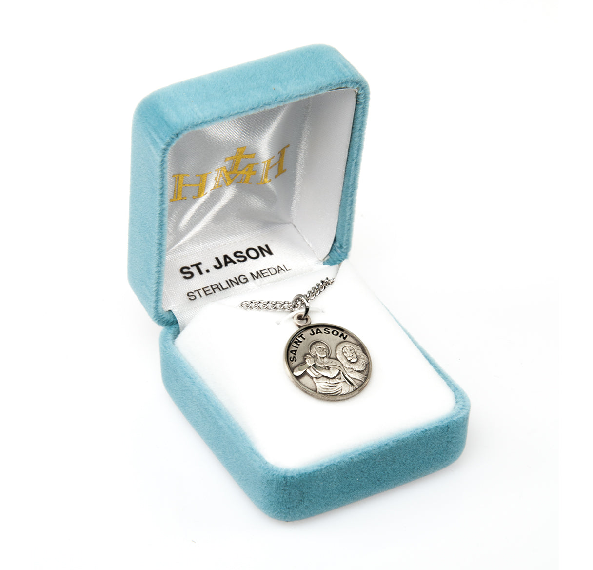Saint Jason Round Sterling Silver Medal