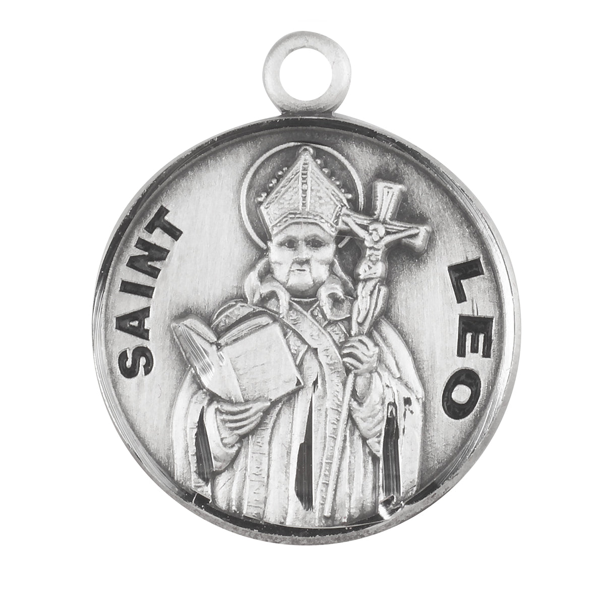 Saint Leo Round Sterling Silver Medal