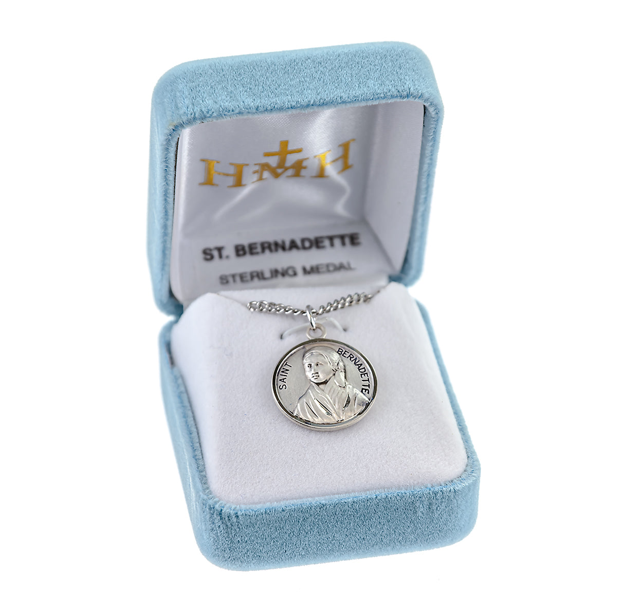 Saint Bernadette Round Sterling Silver Medal