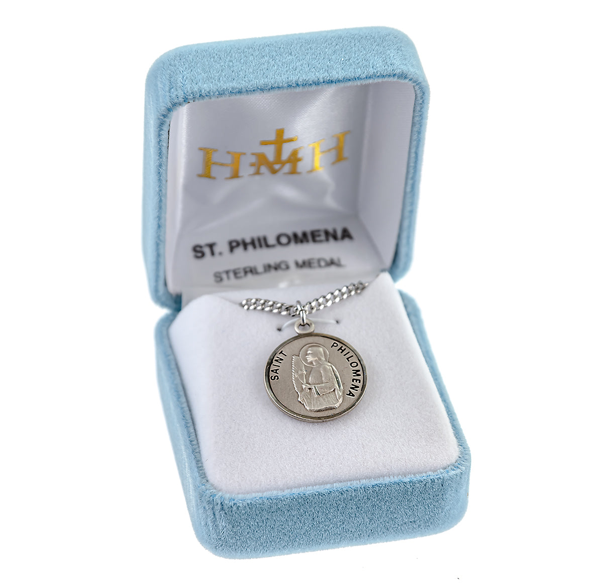 Saint Philomena Round Sterling Silver Medal