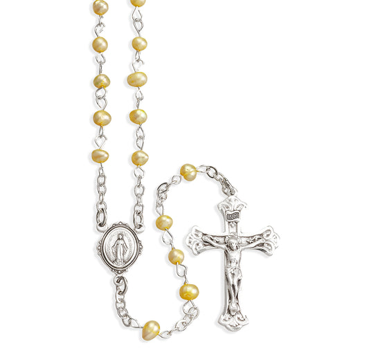 Golden Pearl Rosary